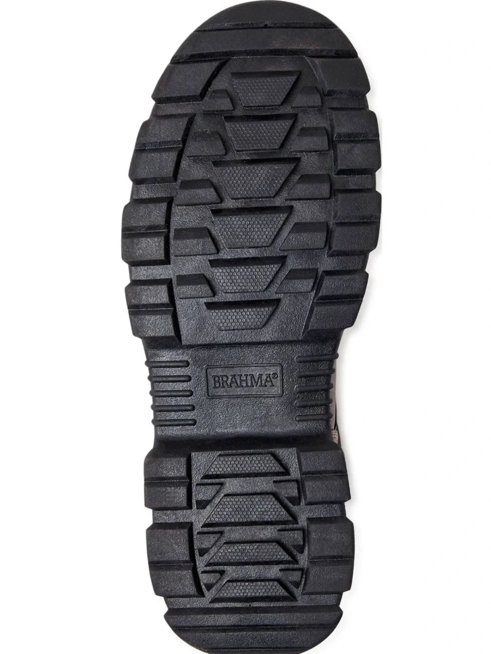 Brahma Dark Brown Lace-Up Work Boot with Steel Toe and Black Sole